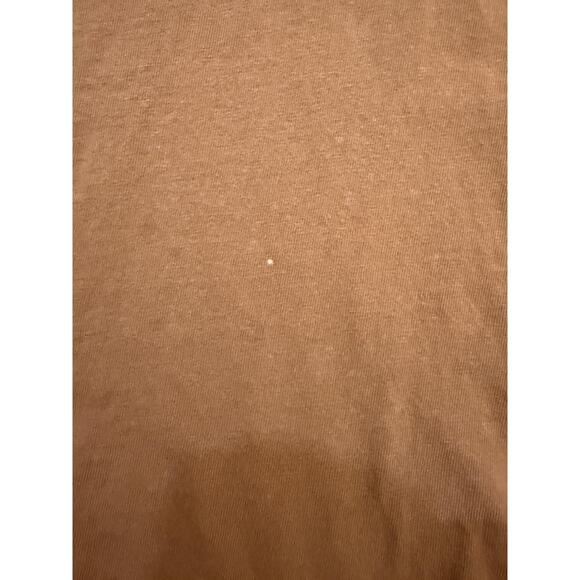 Zara Shirt Womens XL Brown Crewneck Short Sleeve Basic Solid Casual Tee T-Shirt - Picture 6 of 6